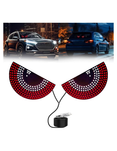 Luz Ojos Diabólicos LED LECART USB Rojo y Blanco 11 Modos