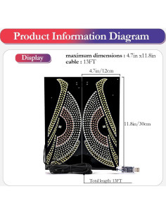 Luces LED Ojos del Diablo JKCUYOO para Autos, 11 Modos, USB 2