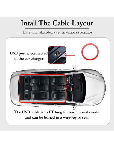 Luces LED Ojos del Diablo JKCUYOO para Autos, 11 Modos, USB