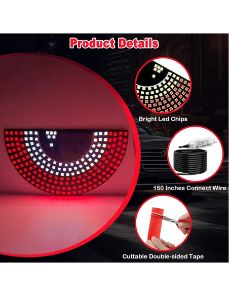 Luz Ojos Diabólicos LED LECART USB Rojo y Blanco 11 Modos