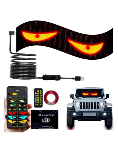 Luz LED Flexible Qasim para Auto 10x35 cm Color Cambiante