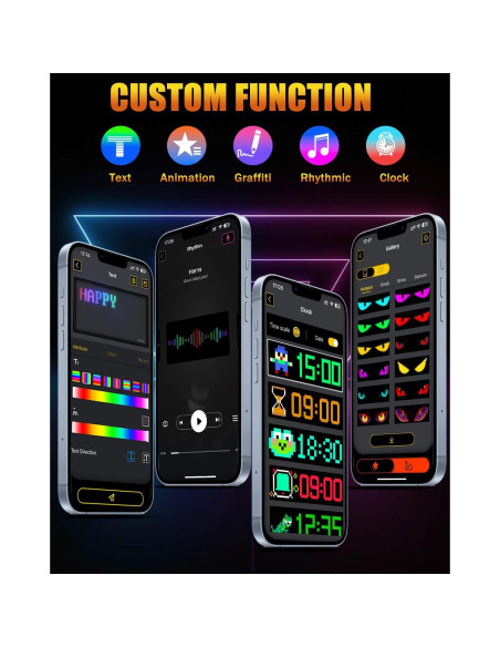 Luz LED Flexible Qasim para Auto 10x35 cm Color Cambiante