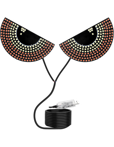 Luz Ojos Diabólicos LED LECART USB Rojo y Blanco 11 Modos