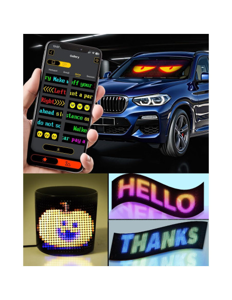 Luz LED Flexible Qasim para Auto 10x35 cm Color Cambiante