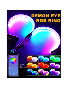 Anillo Halo RGB Qasim 2.5-3.0" para Coche y Motocicleta 2