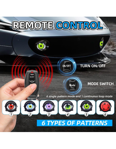 Faros LED Ojos de Demonio SPNANMA para Autos y Motos 12-36V