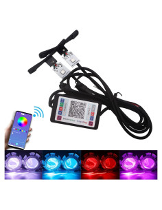 Ojos Demonio LED RGB Qasim 12V para Lente Proyector 2.8"