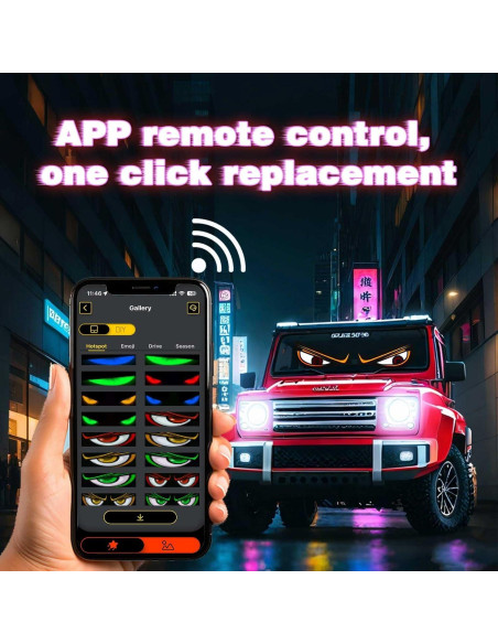 Luz LED Ojos de Diablo para Parabrisas Genérico 133x19cm