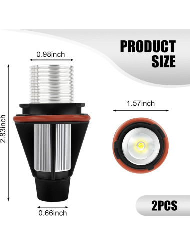 Luz LED Angel Eye Fluher 2 PCS 6500K para BMW E39 E60