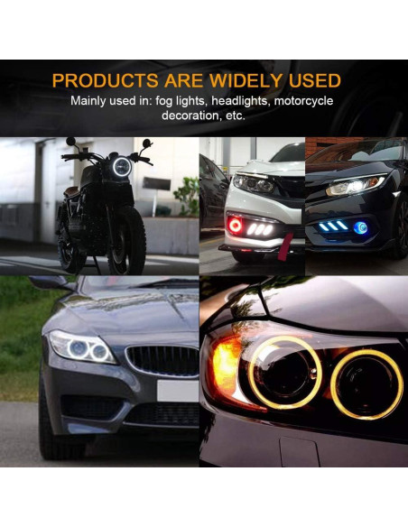 Anillos LED Ojos de Ángel Qasim 95mm RGB Control APP 12V