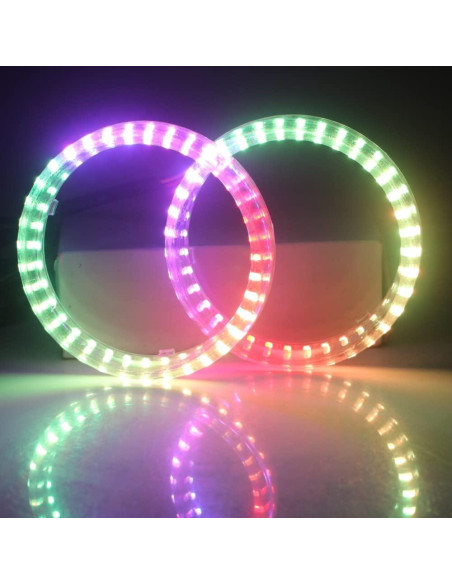 Anillos LED Ojos de Ángel Qasim 95mm RGB Control APP 12V