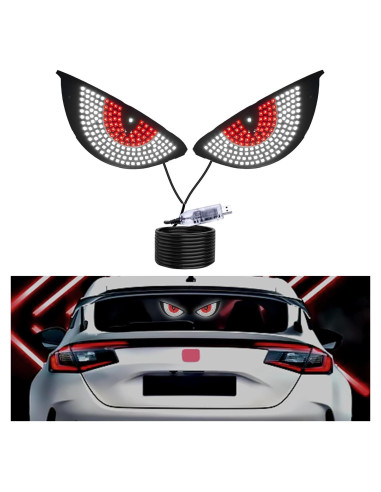 Luz Ojos de Diablo LED PIFOOG para Parabrisas Auto Rojo Blanco