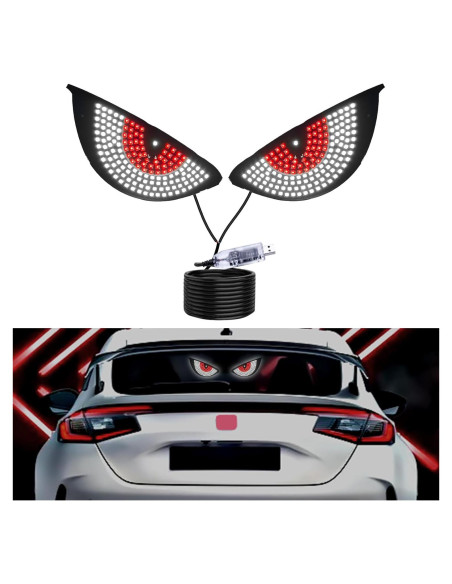 Luz Ojos de Diablo LED PIFOOG para Parabrisas Auto Rojo Blanco