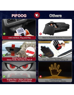 Luz Ojos de Diablo LED PIFOOG para Parabrisas Auto Rojo Blanco 2
