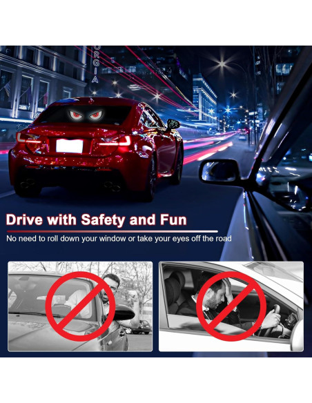 Luz Ojos de Diablo LED PIFOOG para Parabrisas Auto Rojo Blanco