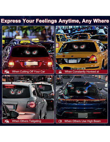 Luz Ojos de Diablo LED PIFOOG para Parabrisas Auto Rojo Blanco