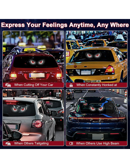 Luz Ojos de Diablo LED PIFOOG para Parabrisas Auto Rojo Blanco