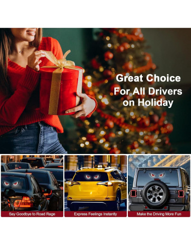 Luz Ojos de Diablo LED PIFOOG para Parabrisas Auto Rojo Blanco