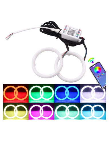 Ojos de Ángel RGB 80MM YM E-Bright con Control Bluetooth