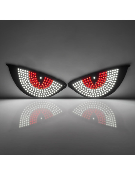 Luz Ojos de Diablo LED PIFOOG para Parabrisas Auto Rojo Blanco