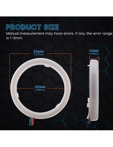 Ojos de Ángel RGB 80MM YM E-Bright con Control Bluetooth