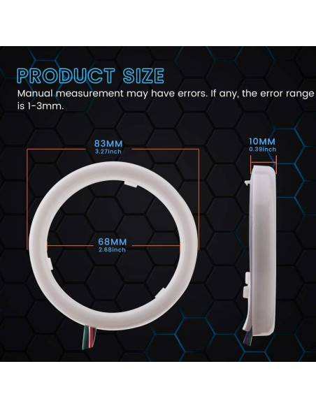 Ojos de Ángel RGB 80MM YM E-Bright con Control Bluetooth