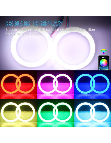 Ojos de Ángel RGB 80MM YM E-Bright con Control Bluetooth