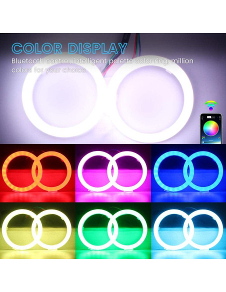 Ojos de Ángel RGB 80MM YM E-Bright con Control Bluetooth