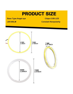 Luz de Niebla LED Qasim 70MM Blanco 540LM 12V-24V 2
