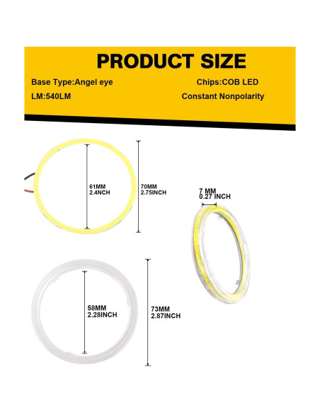 Luz de Niebla LED Qasim 70MM Blanco 540LM 12V-24V