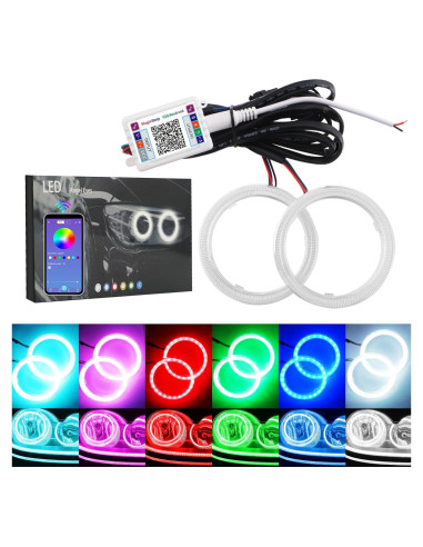 Anillos LED Halo RGB Qasim 60mm con Control APP Bluetooth