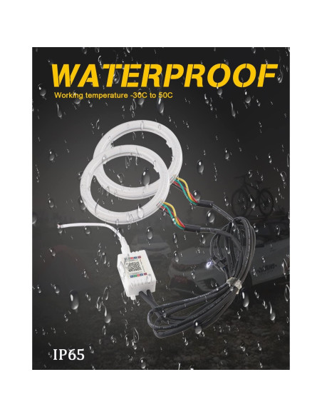 Anillos LED Halo RGB Qasim 60mm con Control APP Bluetooth