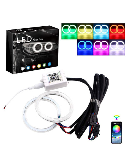 Anillos Halo LED RGB Grandview 70MM Control Bluetooth 12V