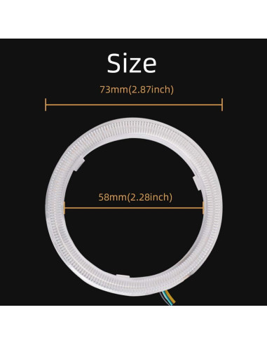 Anillos Halo LED RGB Grandview 70MM Control Bluetooth 12V