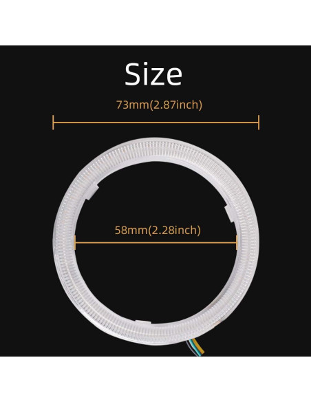 Anillos Halo LED RGB Grandview 70MM Control Bluetooth 12V