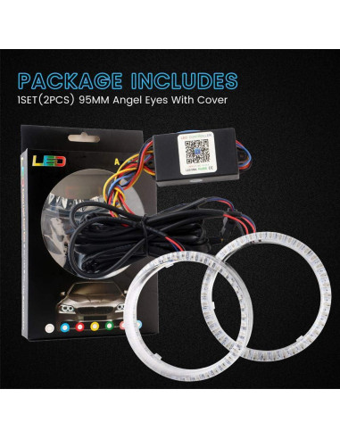 Ojos de Ángel RGB 95MM YM E-Bright con Control Bluetooth