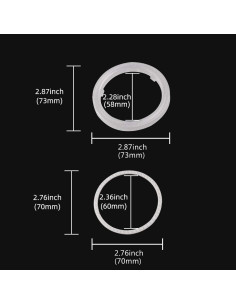 Luz LED Ojos de Ángel Grandview 70MM 60SMD Rojo 12V 2