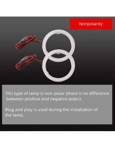 Luz LED Ojos de Ángel Grandview 70MM 60SMD Rojo 12V