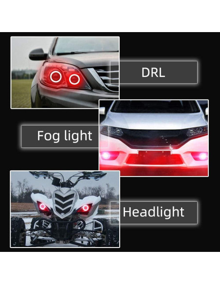 Luz LED Ojos de Ángel Grandview 70MM 60SMD Rojo 12V