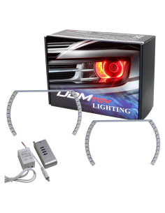 Anillo Halo LED RGB iJDMTOY para Faros - Ajustable, Universal