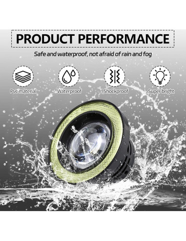 Luces de Niebla Ojo de Ángel Wogomz LED 12V 2PCS Blanco