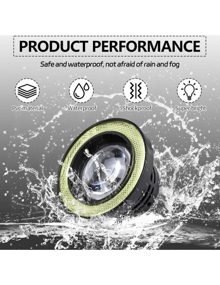 Luces de Niebla Ojo de Ángel Wogomz LED 12V 2PCS Blanco