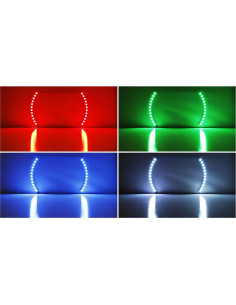 Anillo Halo LED RGB iJDMTOY para Faros - Ajustable, Universal 2