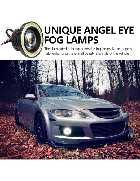 Luces de Niebla Ojo de Ángel Wogomz LED 12V 2PCS Blanco