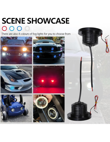 Luces de Niebla Ojo de Ángel Wogomz LED 12V 2PCS Blanco