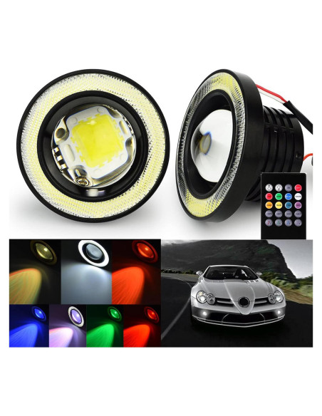 Bombillas de Niebla LED Socal 3.5" RGB Multicolor - Paquete de 2