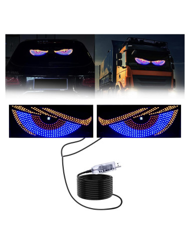 Luz LED Ojos de Diablo LECART para Parabrisas USB 10 Modos