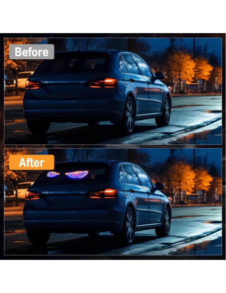 Luz LED Ojos de Diablo LECART para Parabrisas USB 10 Modos