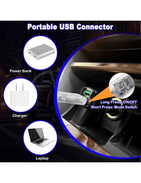 Luz LED Ojos de Diablo LECART para Parabrisas USB 10 Modos