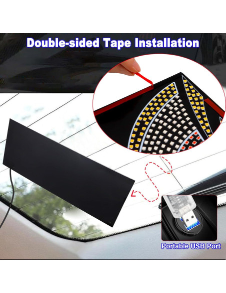 Luz LED Ojos de Diablo LECART para Parabrisas USB 10 Modos